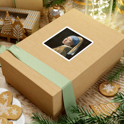 Girl with a Pearl Earring by Johannes Vermeer Kiss-Cut Stickers (4 Sizes)