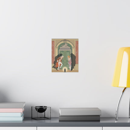 🕯️🌹 A Couple In Candlelight Matte Vertical Poster – George Barbier Art Deco Romance
