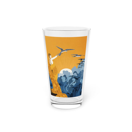 Falcon Mistress Pint Glass – Art Deco Majesty & Mythic Freedom
