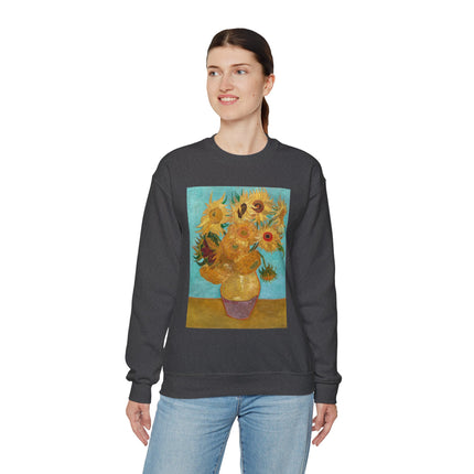 Vase with Twelve Sunflowers by Vincent Van Gogh Heavy Blend™ Crewneck Sweatshirt