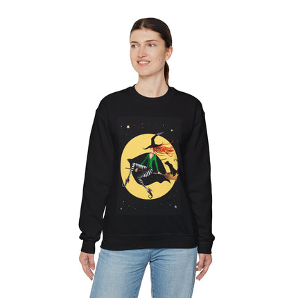 A Witch’s Moonlit Flight Unisex Heavy Blend™ Crewneck Sweatshirt