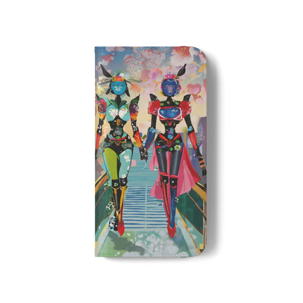 🤖🌆 Cyber Punk Robot Models Flip Case – Futuristic Fashion & Neon Elegance