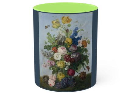 Bouquet of Flowers and a Nest by Sebastian Wegmayr Colorful Mugs, 11oz