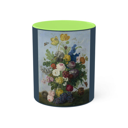 Bouquet of Flowers and a Nest by Sebastian Wegmayr Colorful Mugs, 11oz