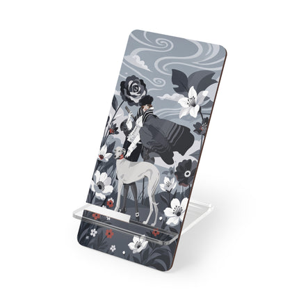 🐕🌹 The Lady And The Greyhound Mobile Display Stand – Art Deco Floral Elegance