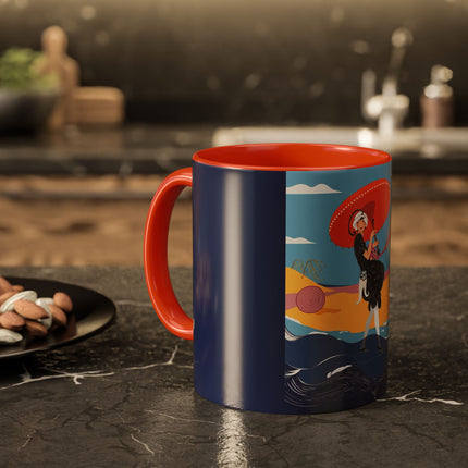 Beachside Promenade Colorful Mugs – Chic Summer Stroll & Coastal Glamour