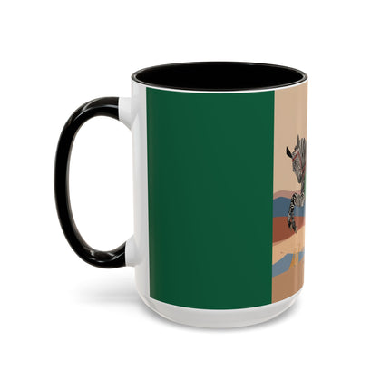 Zebra Rider Colorful Mugs – Safari Chic & Art Deco Adventure