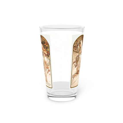 The Seasons by Alphonse Maria Mucha Glass, 16oz