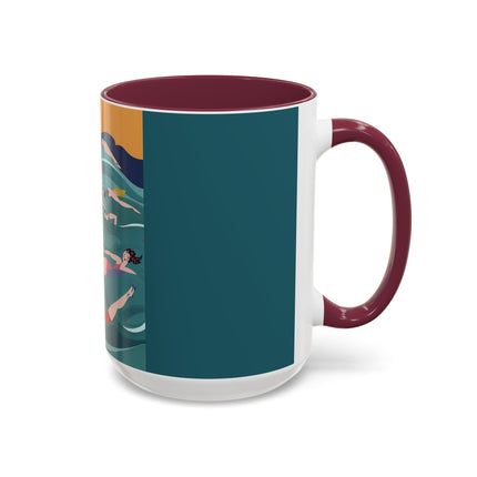 Summer Splash Colorful Mugs – Retro Beach Joy & Carefree Summer Vibes