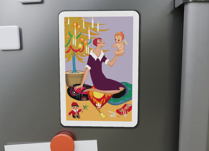 Art Deco Christmas Die-Cut Magnets (5 Sizes)