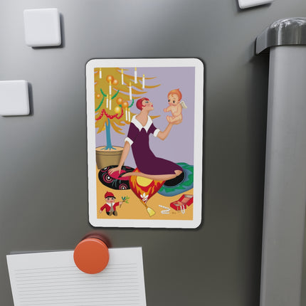 Art Deco Christmas Die-Cut Magnets (5 Sizes)