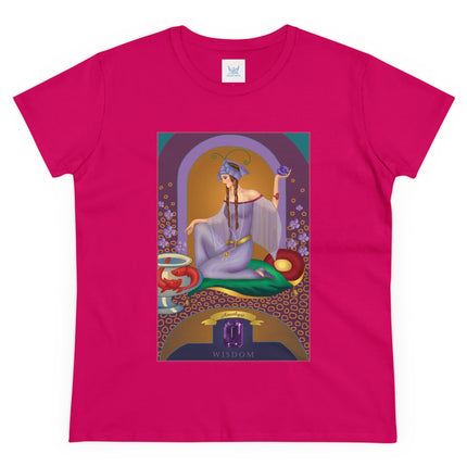 February & Amethyst (from the Gem Series) by Sofia Chiostri Women's Midweight Cotton Tee