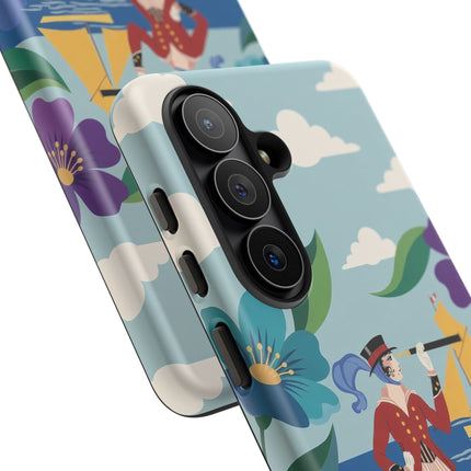 🌊🔭 The Lady Of The Seaside Lookout Phone Case – Art Deco Nautical Adventure