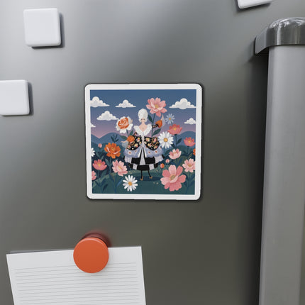 🌸🎀 The Grand Floral Promenade Die-Cut Magnets – Art Deco Fashion Fantasy