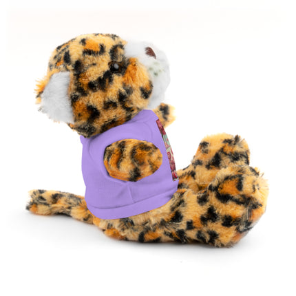 Whimsical Geisha Kitten in a Valentine Garden Stuffed Animals with Tee