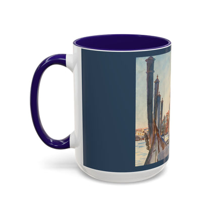 Gondola Moorings on the Grand Canal by John Singer Sargent Colorful Mugs (11oz, 15oz)