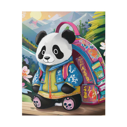 Baby Panda Matte Canvas, Stretched, 0.75"