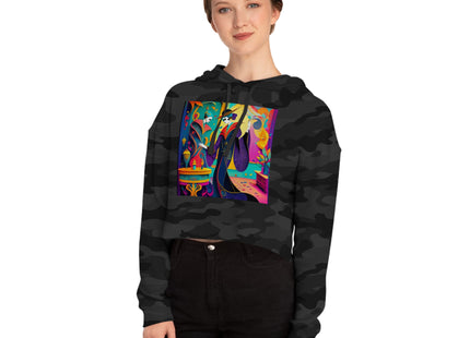 Phantoms of Elegance Women’s Cropped Hooded Sweatshirt