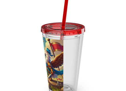 Watchful Guardian Sunsplash Tumbler with Straw, 16oz