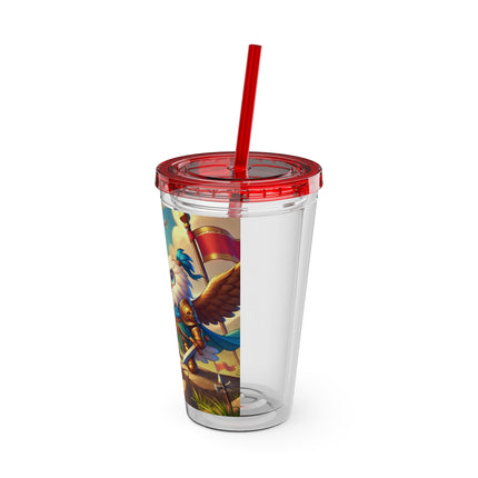 Watchful Guardian Sunsplash Tumbler with Straw, 16oz