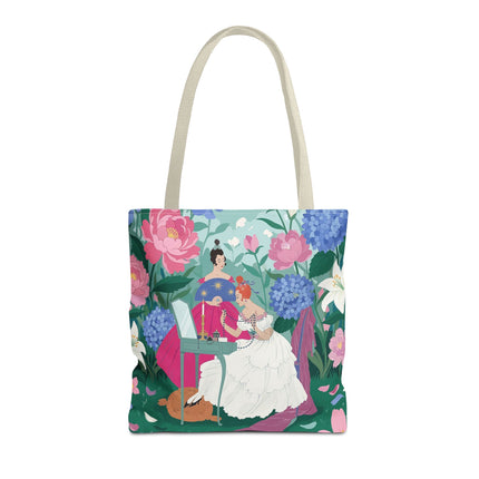 🌸🕯️ The Ladies Of The Enchanted Garden Vanity Tote Bag – Art Deco Floral Elegance