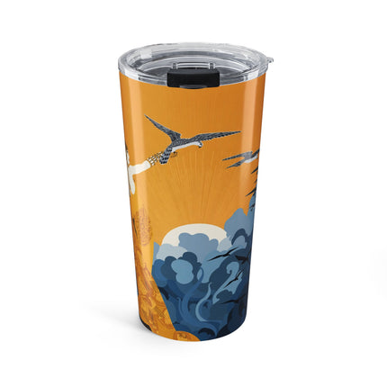 Falcon Mistress 20oz Tumbler – Art Deco Majesty & Mythic Freedom