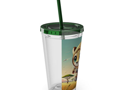 Swift Cheetah Sunsplash Tumbler with Straw, 16oz