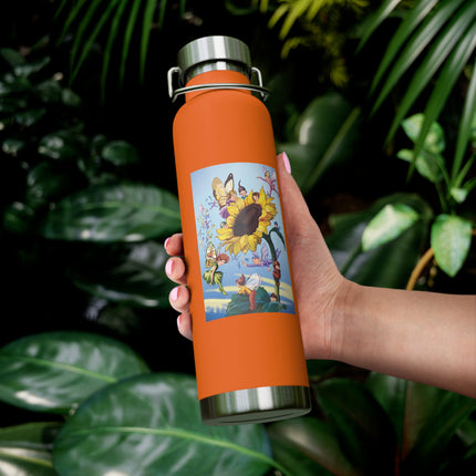 Sunflower Fairies by Margaret Tarrant Copper Vacuum Insulated Bottle, 22 oz