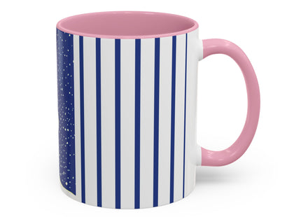 Snowman in Falling Snow Colorful Mugs (11oz, 15oz)