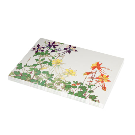 Aquilegia Flower by Tanigami Kônan Greeting Cards (1, 10, 30, and 50pcs)