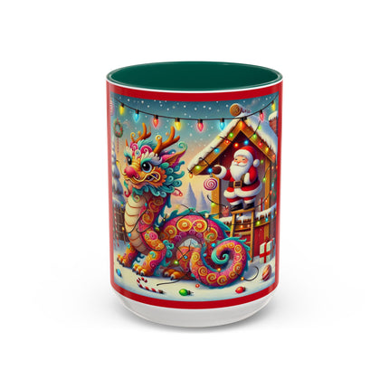 Playful Dragon's Christmas Colorful Mugs (11oz, 15oz)