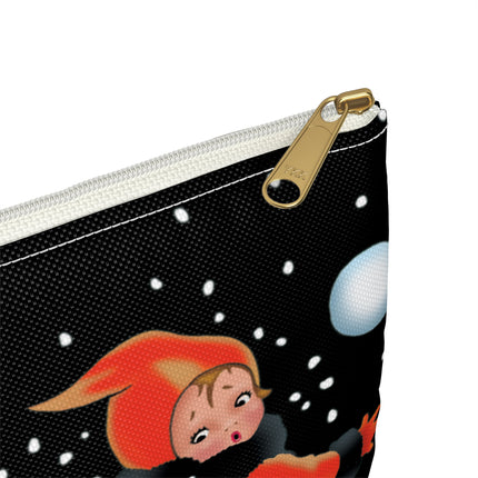 A Festive Snowball Accessory Pouch