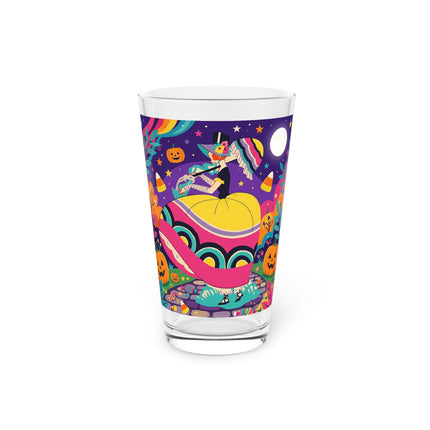 🌙🎃 The Lady Of Moonbeam Hollow Glass, 16oz – Whimsical Halloween Charm
