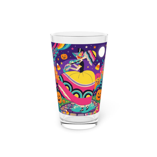 🌙🎃 The Lady Of Moonbeam Hollow Glass, 16oz – Whimsical Halloween Charm