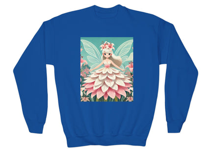 Lily Fairy in Bloom Youth Crewneck Sweatshirt