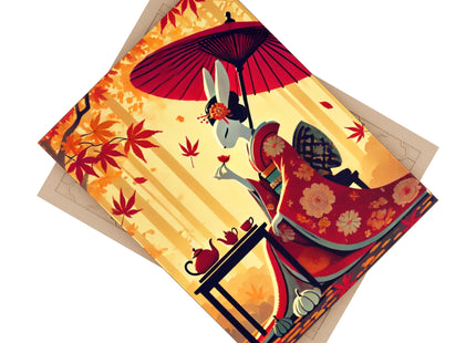 Theatrical Harvest Rabbit Ceramic Tile