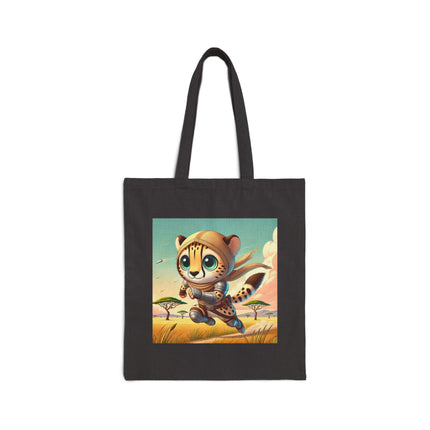 Swift Cheetah Cotton Canvas Tote Bag