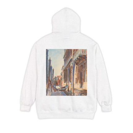 Gondola Moorings on the Grand Canal by John Singer Sargent Unisex Garment-Dyed Hoodie