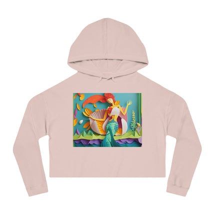 Charming Mermaid Women’s Cropped Hooded Sweatshirt