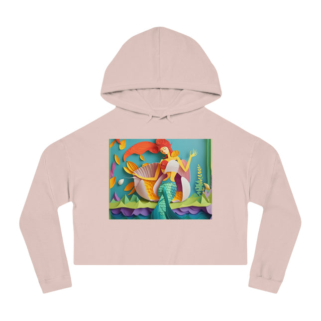 Charming Mermaid Women’s Cropped Hooded Sweatshirt