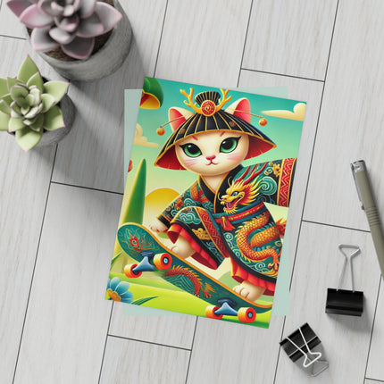 Dragon Dance on Wheels Postcard Bundles (envelopes included) - Bundles of 10, 30, 50 Pieces