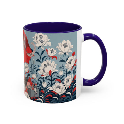 ❤️🌺 The Scarlet Parasol Spectacle Colorful Mug – Art Deco Fashion Elegance