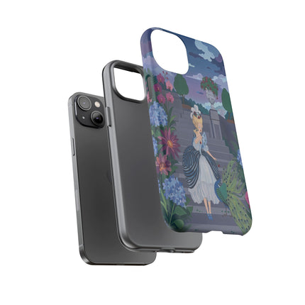🦚🌸 The Peacock Garden Terrace Phone Case – Art Deco Floral Elegance