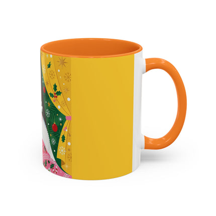 💌🎄 The Christmas Letter Of Holly House Colorful Mug – Whimsical Art Deco Holiday Charm