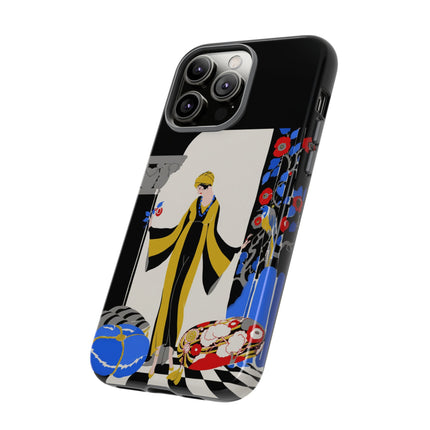 Art Deco Flapper in Yellow Robe Phone Case – Elegant Glamour & Exotic Charm