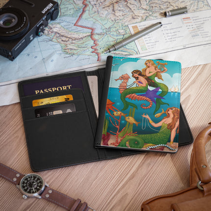 Three Mermaids with Strings of Pearls by Carlo Chiostri Passport Cover