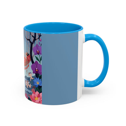 The Ladies Of The Enchanted Hammock Colorful Mugs – Art Deco Whimsical Garden Elegance