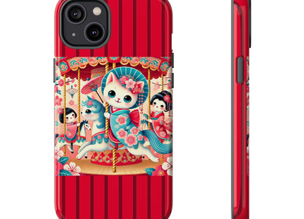 Geisha Kitten's Enchanted Carousel Phone Cases