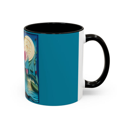 Ethereal Moonlit Lake Colorful Mugs (11oz, 15oz)