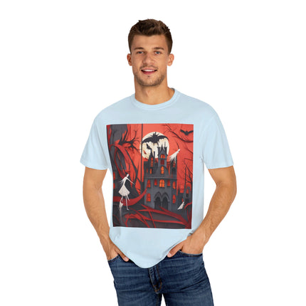 Halloween Night Scene Unisex Garment-Dyed T-shirt